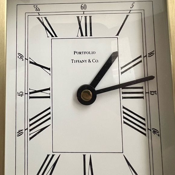 Tiffany & Co. Brass Quartz Desk Clock Battery Operated Made in Germany - Picture 5 of 16